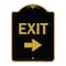 Signmission Parking Lot Sign Exit Sign Right Arrow, Black & Gold Aluminum Sign, 24" L, 18" H, BG-1824-23421 A-DES-BG-1824-23421 - alternate 1